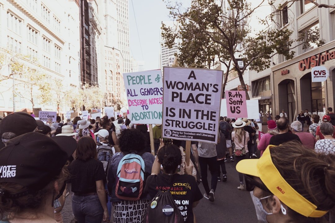 protest march in city