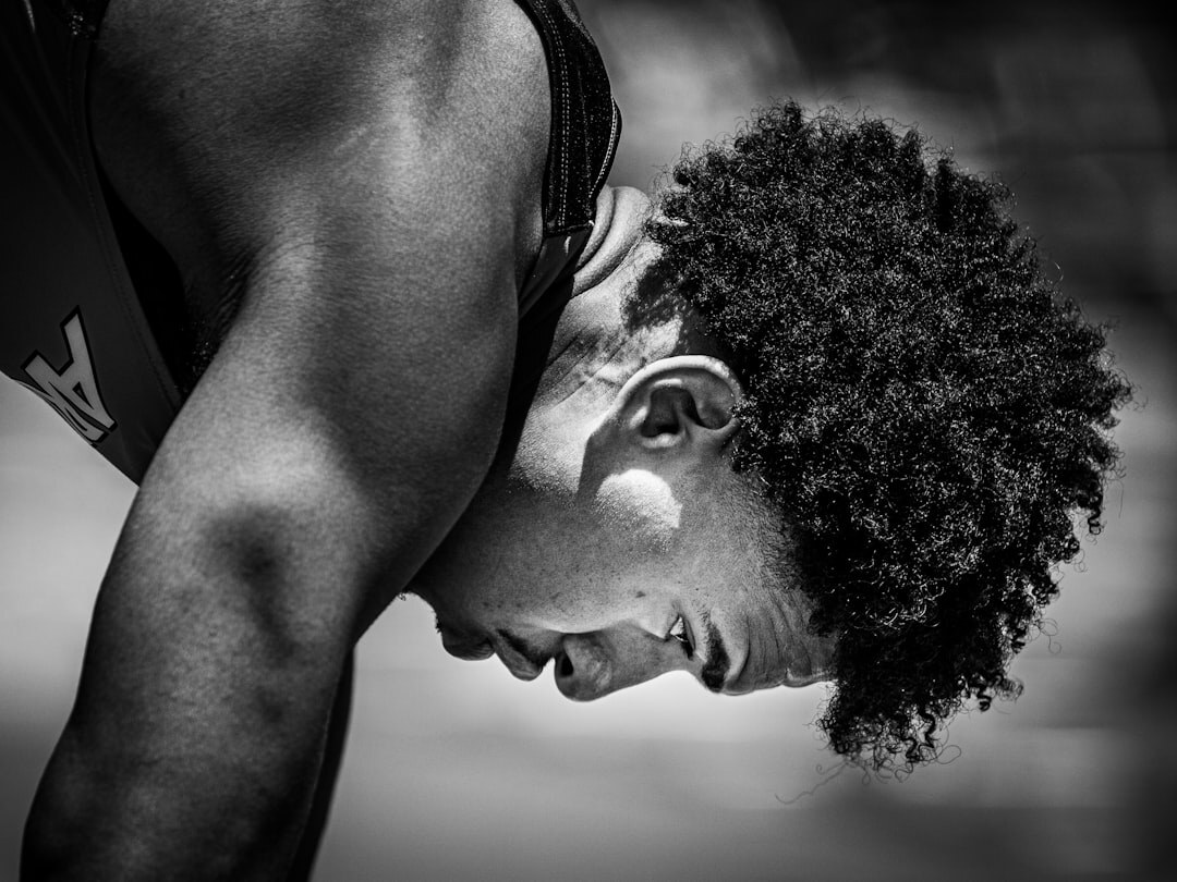 victorious athlete portrait