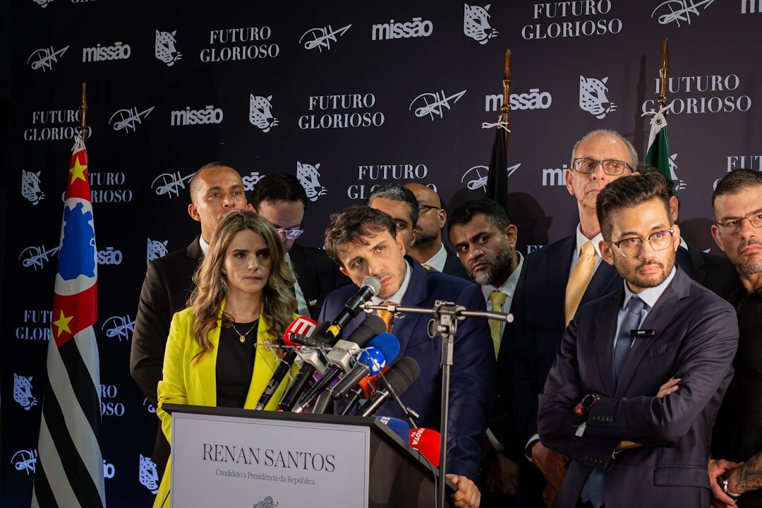 female politician at press conference