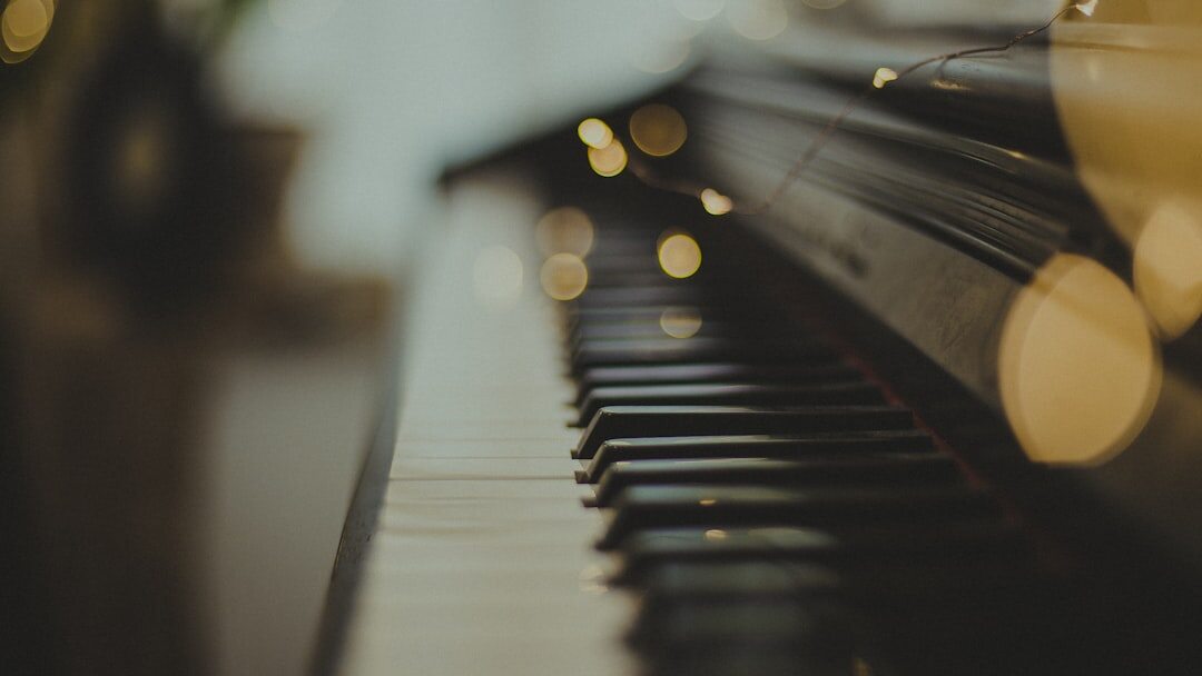 piano keys close up